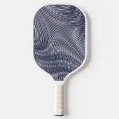 Abstract Modern Gesmolten Zilver Moiré Effect Stre Pickleball Paddle (Achterkant)