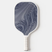 Abstract Modern Gesmolten Zilver Moiré Effect Stre Pickleball Paddle (Voorkant)