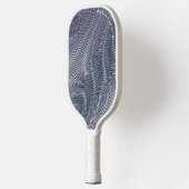 Abstract Modern Gesmolten Zilver Moiré Effect Stre Pickleball Paddle (Links)