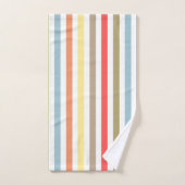 Abstract modern gestript gestreepte koraal o bad handdoek (Handdoek)