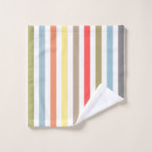 Abstract modern gestript gestreepte koraal o bad handdoek (Wasdoekje)