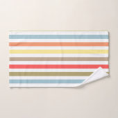 Abstract modern gestript gestreepte koraal o bad handdoek (Handdoek)