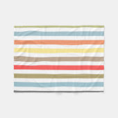 Abstract modern gestript gestreepte koraal o fleece deken (Voorkant (Horizontaal))