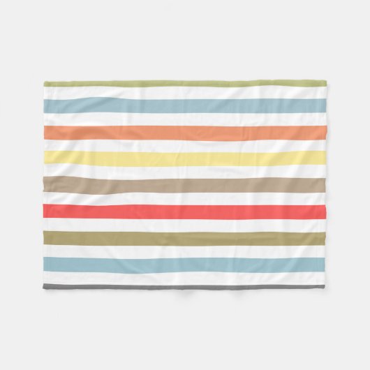 Abstract modern gestript gestreepte koraal o fleece deken (Voorkant (Horizontaal))