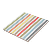 Abstract modern gestript gestreepte koraal o tegeltje (Zijkant)