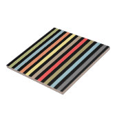 Abstract modern gestript gestreepte koraal o tegeltje (Zijkant)