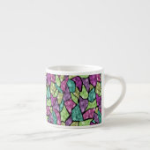 Abstract modern glas mozaïek tegelpatroon helder c espresso kop (Rechts)