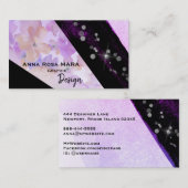 *~* Abstract Modern Glitter Geometrische Bloemen Z Visitekaartje (Voorkant / Achterkant)