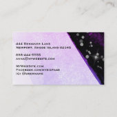 *~* Abstract Modern Glitter Geometrische Bloemen Z Visitekaartje (Achterkant)