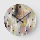 Abstract, modern Gold Pink Ronde Klok (Voorkant)