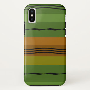 Abstract modern groen golvend patroon Case-Mate iPhone case