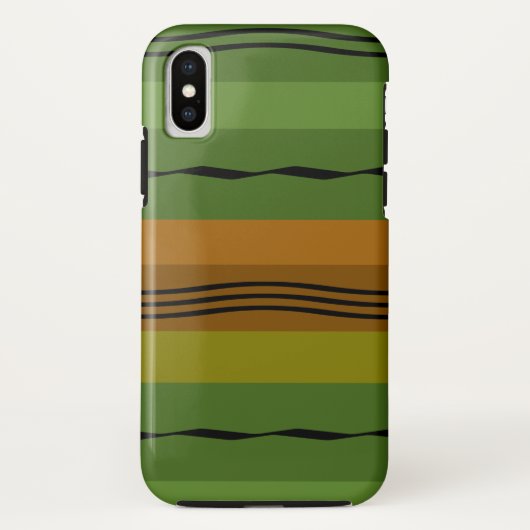 Abstract modern groen golvend patroon Case-Mate iPhone case (Achterkant)