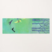 Abstract modern groen yogamat (Achterkant (horizontaal))