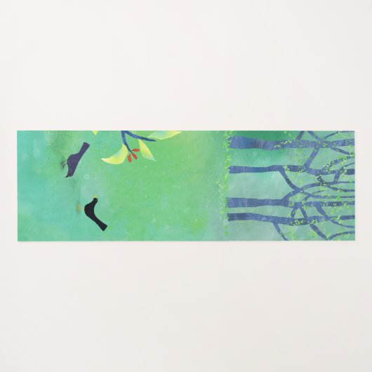 Abstract modern groen yogamat (Achterkant (horizontaal))