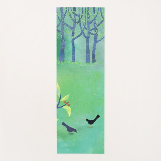 Abstract modern groen yogamat (Voorkant)