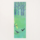 Abstract modern groen yogamat (Achterkant)