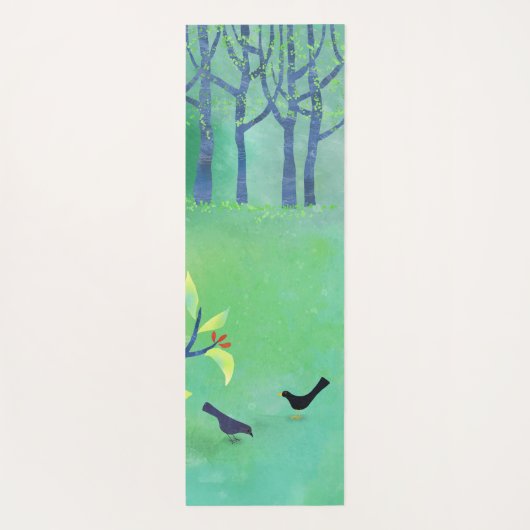 Abstract modern groen yogamat (Achterkant)