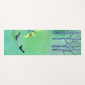 Abstract modern groen yogamat (Voorkant (horizontaal))