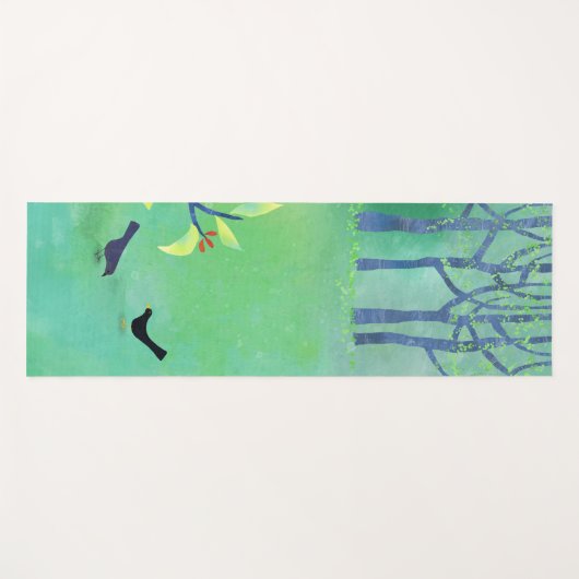 Abstract modern groen yogamat (Voorkant (horizontaal))