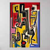Abstract Modern Jazz Wall Art Poster (Voorkant)