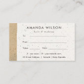 Abstract modern keramisch textuur cadeaubon visitekaartje (Achterkant)