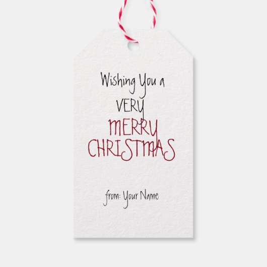 Abstract modern kerstboomontwerp cadeaulabel (Achterkant)