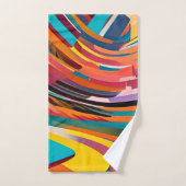 Abstract modern kleurrijk, helder patroongebold st bad handdoek (Handdoek)