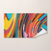Abstract modern kleurrijk, helder patroongebold st bad handdoek (Handdoek)