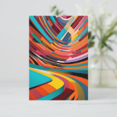Abstract modern kleurrijk, helder patroongebold st bedankkaart (Staand voorkant)