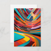 Abstract modern kleurrijk, helder patroongebold st bedankkaart (Voorkant / Achterkant)