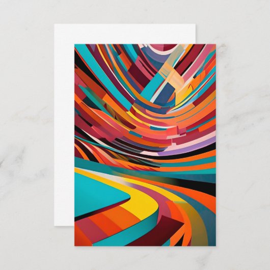 Abstract modern kleurrijk, helder patroongebold st bedankkaart (Voorkant / Achterkant)