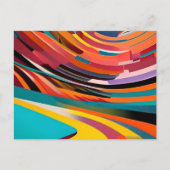 Abstract modern kleurrijk, helder patroongebold st briefkaart (Voorkant)