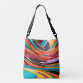 Abstract modern kleurrijk, helder patroongebold st crossbody tas (Achterkant)