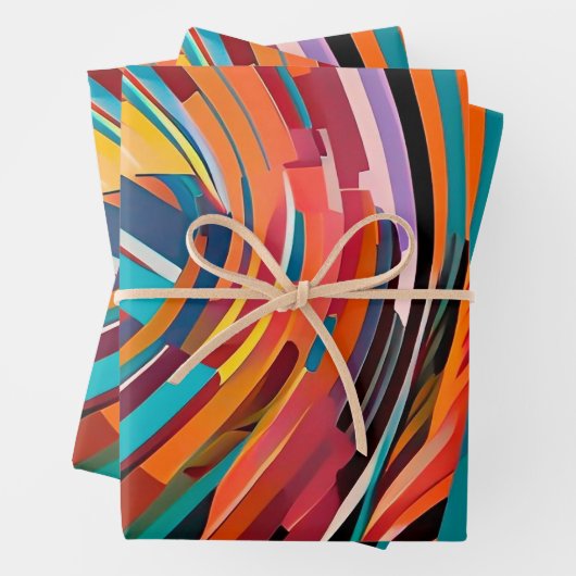 Abstract modern kleurrijk, helder patroongebold st inpakpapier vel (In situ)
