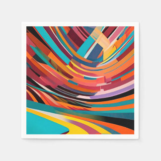 Abstract modern kleurrijk, helder patroongebold st servet