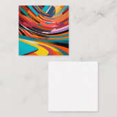 Abstract modern kleurrijk, helder patroongebold st vierkante visitekaartje (Voorkant / Achterkant)