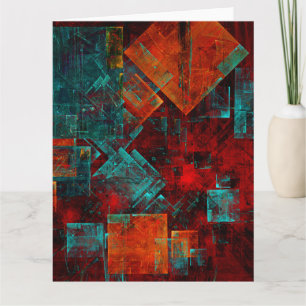 Abstract Modern Kleurrijk Koel Artistiek Patroon Bedankkaart