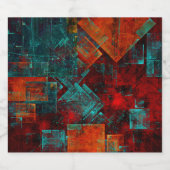 Abstract Modern Kleurrijk Koel Artistiek Patroon Bier Etiket (Enkel label)