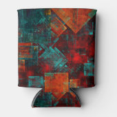 Abstract Modern Kleurrijk Koel Artistiek Patroon Blikjeskoeler (Voorkant)