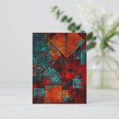 Abstract Modern Kleurrijk Koel Artistiek Patroon Briefkaart (Staand voorkant)