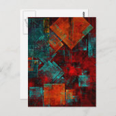 Abstract Modern Kleurrijk Koel Artistiek Patroon Briefkaart (Voorkant / Achterkant)