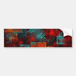 Abstract Modern Kleurrijk Koel Artistiek Patroon Bumpersticker