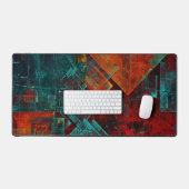 Abstract Modern Kleurrijk Koel Artistiek Patroon Bureaumat (Keyboard & Muis)