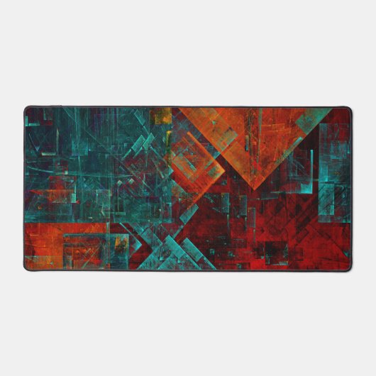Abstract Modern Kleurrijk Koel Artistiek Patroon Bureaumat (Voorkant)