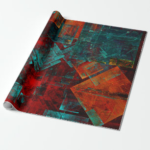 Abstract Modern Kleurrijk Koel Artistiek Patroon Cadeaupapier