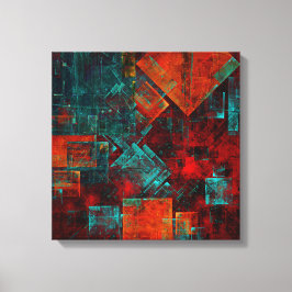 Abstract Modern Kleurrijk Koel Artistiek Patroon Canvas Afdruk