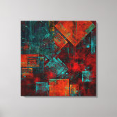 Abstract Modern Kleurrijk Koel Artistiek Patroon Canvas Afdruk (Voorkant)