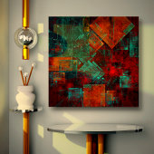 Abstract Modern Kleurrijk Koel Artistiek Patroon Canvas Afdruk