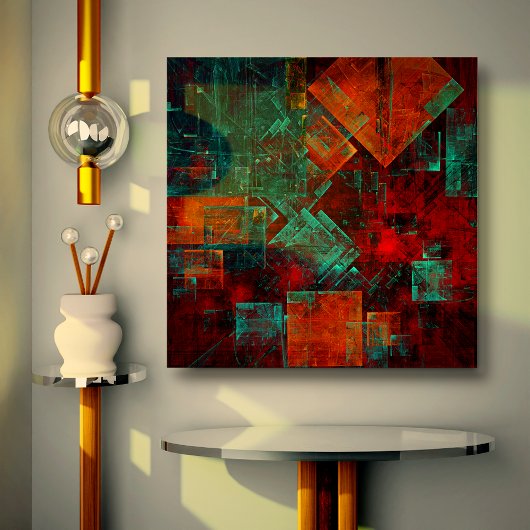 Abstract Modern Kleurrijk Koel Artistiek Patroon Canvas Afdruk