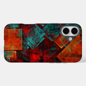 Abstract Modern Kleurrijk Koel Artistiek Patroon Case-Mate iPhone Case (Achterkant (horizontaal))